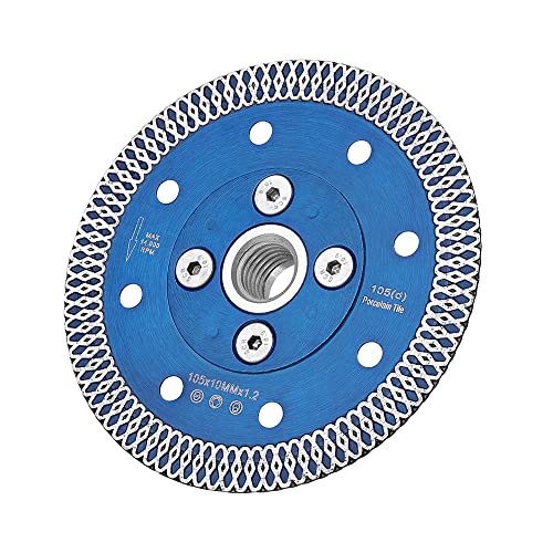 10,2 cm Diamantklinge Porzellanklinge mit 1,6 cm - 11 Flansch zum Schneiden von Granit, Marmor, Keramikfliesen 10,2 cm Diamantklinge Porzellanklinge mit 1,6 cm - 11 Flansch zum Schneiden von Granit, Marmor, Keramikfliesen von PANFREET