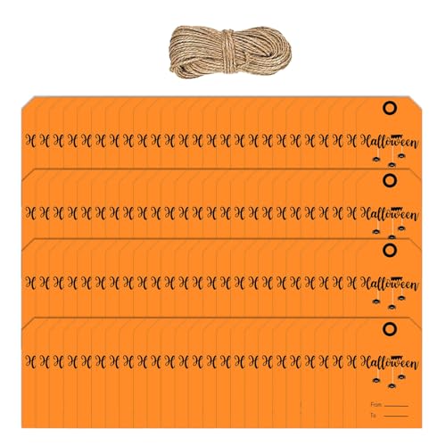100pcs Halloween Hanging Labels 2x1.2inch Beschreibbare Wickelbezeichnungen Halloween Vorräte Für Die Vorliegende Hülle Candy Behandlungs Bag Fenstertür Dekoration 100pcs Halloween Hanging Labels 2x1.2inch Beschreibbare Wickelbezeichnungen Halloween Vorräte Für Die Vorliegende Hülle Candy Behandlungs Bag Fenstertür Dekoration von PANGBOER