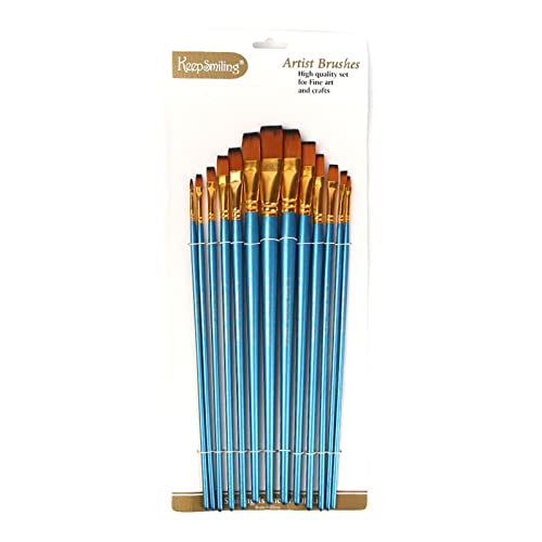 Aquarell-Pinsel, Nylonhaar, Künstler, Ölmalpinsel für professionelle Kunst, Malpinsel, Acryl-Set, 13 Stück von PANGBOER