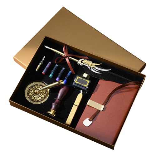 Feder-Dip-Stift und Tintensäckchen Set für Party-Einladungen, Scrapbooking, Vintage-Stempel-Set für Hochzeitskünstler, Zeichnungen von PANGBOER