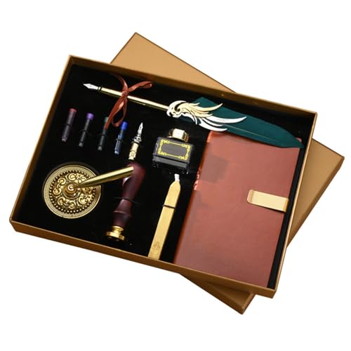 Feder-Dip-Stift und Tintensäckchen Set für Party-Einladungen, Scrapbooking, Vintage-Stempel-Set für Hochzeitskünstler, Zeichnungen von PANGBOER