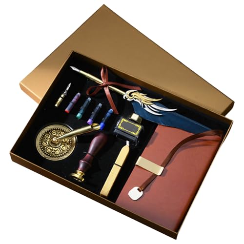 Feder-Dip-Stift und Tintensäckchen Set für Party-Einladungen, Scrapbooking, Vintage-Stempel-Set für Hochzeitskünstler, Zeichnungen von PANGBOER
