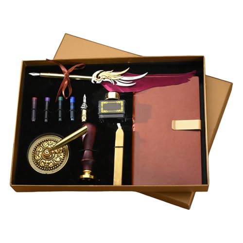 Feder-Dip-Stift und Tintensäckchen Set für Party-Einladungen, Scrapbooking, Vintage-Stempel-Set für Hochzeitskünstler, Zeichnungen Feder-Dip-Stift und Tintensäckchen Set für Party-Einladungen, Scrapbooking, Vintage-Stempel-Set für Hochzeitskünstler, Zeichnungen von PANGBOER