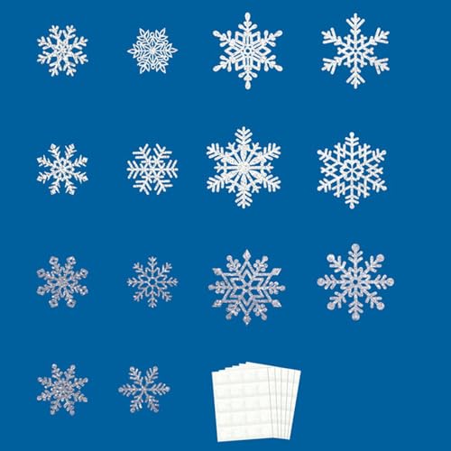 Festliche Winter-Schneemann-Fenster fügen glitzernde Papierdekorationen für Weihnachtsfeier hinzu von PANGBOER