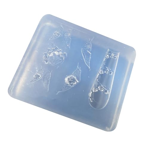 Hochtransparente Nägel Kunstdekorationen Schimmel Mit Schmetterling Rosenblumen Relief Design Handwerk Accessoire Nail Art Schmuck Werkzeuge von PANGBOER