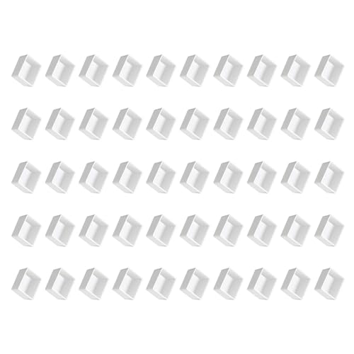 Leere Aquarellpfanne, tragbar, leere halbe Pfanne, Aquarellfarbe, Dose, Farbbehälter, Box für professionelle Künstler, Aquarellfarben, nachfüllbar, 50 Stück von PANGBOER