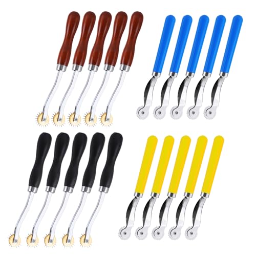 Nähwerkzeug, 2 mm, 4 mm, professionelles Nähwerkzeug, Abstandshalter, Leder, Nadelspitze, Spurrad, Ledertasche, 20 Stück Nähwerkzeug, 2 mm, 4 mm, professionelles Nähwerkzeug, Abstandshalter, Leder, Nadelspitze, Spurrad, Ledertasche, 20 Stück von PANGBOER