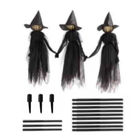 PANGBOER Der schreckliche leuchtende Kopf für Halloween, 1,5 m pro Set, 3 Hexen halten Hände, geeignet für O PANGBOER Der schreckliche leuchtende Kopf für Halloween, 1,5 m pro Set, 3 Hexen halten Hände, geeignet für O von PANGBOER
