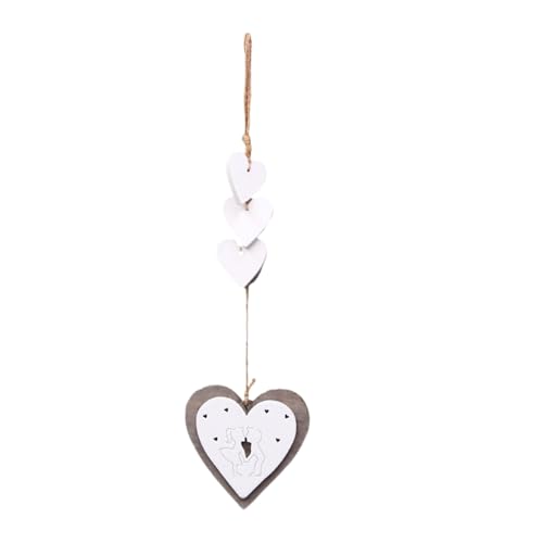 PANGBOER Holzanhänger in Herzform, dekoratives hängendes Ornament für Hochzeit, Valentinstag, Wohnzimmer und Outdoor-Dekoration PANGBOER Holzanhänger in Herzform, dekoratives hängendes Ornament für Hochzeit, Valentinstag, Wohnzimmer und Outdoor-Dekoration von PANGBOER