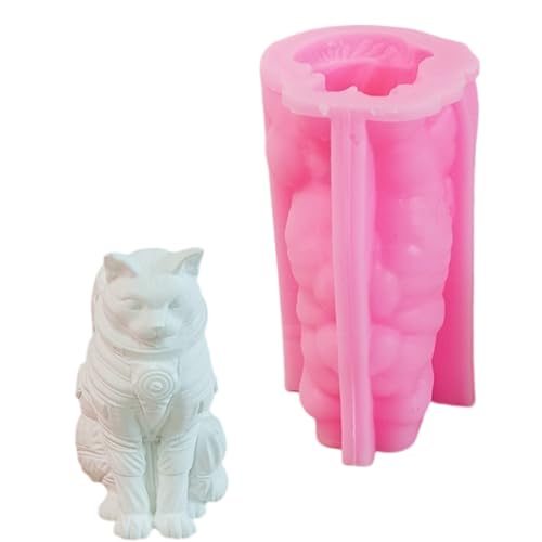 PANGBOER Silikonform mit Katzenmotiv, Astronautenform, Ornament, handgefertigt, Kerzenformen, Seife, Gießformen für Heimdekoration von PANGBOER