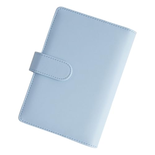 Ringbuch aus PU-Leder, nachfüllbar, 6 Ringe, Budget-Ordner (Papier nicht im Lieferumfang enthalten), Büro, Schule, Reisen, 12,7 x 18,1 cm, kreatives Tagebuch von PANGBOER