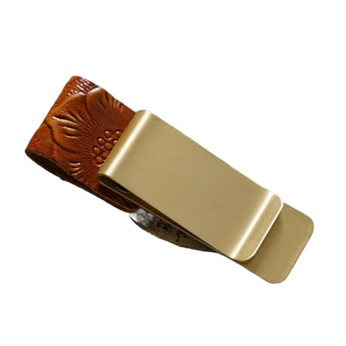 Stifthalter aus Leder mit Clip, 2,3 x 7 cm, Stifthalter, Tagebuch, Einzelschlitz, Notizbuch, Planer, Ordner, Klemmbrett, professioneller Clip von PANGBOER