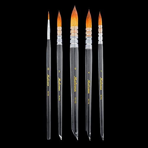 Tragbarer Zeichenpinsel, rutschfester Griff für Künstler, Malpinsel, 5 Arten für Anfänger, Kinder, Malerei, Zeichnen, Marker, Stifte-Set von PANGBOER