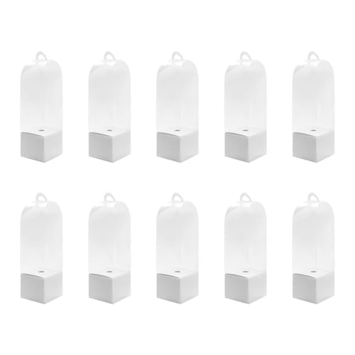 Transparente PVC-Blumenbox-Blumenstraußbeutel mit einzelner Rose und Geschenkverpackung, für Hochzeiten, 10 Stück von PANGBOER