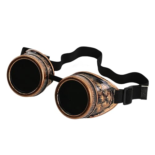 PANHDK Retro Steampunk Brille Brille Vintage Cyber Brille Punk Gothic Brille für Halloween Herren Cosplay Kostüme, A von PANHDK