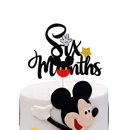 Mickey 6 Monate Tortenaufsatz, glitzernde Micky Maus 1/2 halber Geburtstag, Babyparty, Party-Dekoration Mickey 6 Monate Tortenaufsatz, glitzernde Micky Maus 1/2 halber Geburtstag, Babyparty, Party-Dekoration von PANHUI