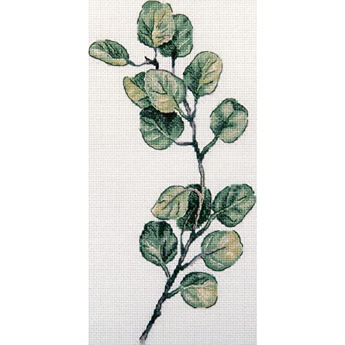 MARUSSIA Panna Kreuzstich Set Eukalyptus 1", Zählmuster, 21x30cm von PANNA