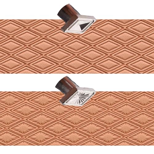 Leder-Stempelwerkzeuge, 2 Stück, professionelle Lederstempel für Bastelarbeiten (84–18 + 87–38) von PANSHIYON
