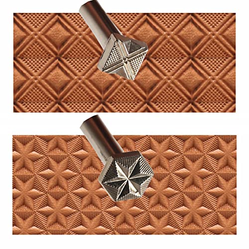 Lederstempel, 2 Stück, professionelle Leder-Stempelwerkzeuge für Bastelarbeiten, 526 + 536 Lederstempel, 2 Stück, professionelle Leder-Stempelwerkzeuge für Bastelarbeiten, 526 + 536 von PANSHIYON