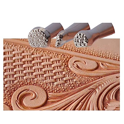 PANSHIYON Lederstempel, 3 Stück, professionelle Leder-Hintergrund-Stempelwerkzeuge für Lederhandwerk PANSHIYON Lederstempel, 3 Stück, professionelle Leder-Hintergrund-Stempelwerkzeuge für Lederhandwerk von PANSHIYON