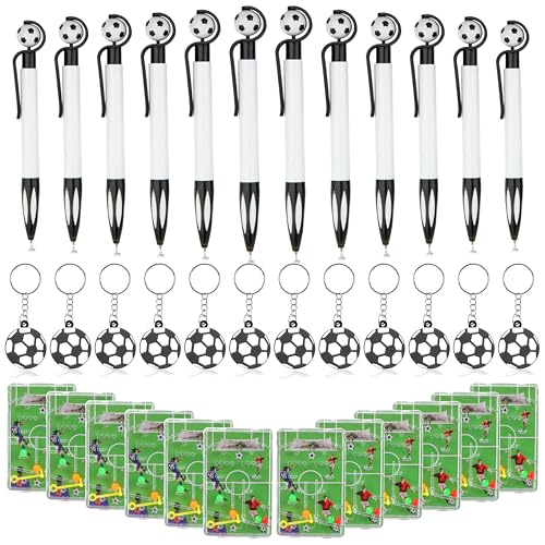 PANTIDE Fußball-Party-Set – 36-teiliges Fußball-Partygeschenk mit Stiften, Schlüsselanhänger, Flipper-Scheiben, Fußball-Thema, Füllstoffe, Fußballsport, Geburtstagsgeschenk, Belohnungen, Schulbedarf PANTIDE Fußball-Party-Set – 36-teiliges Fußball-Partygeschenk mit Stiften, Schlüsselanhänger, Flipper-Scheiben, Fußball-Thema, Füllstoffe, Fußballsport, Geburtstagsgeschenk, Belohnungen, Schulbedarf von PANTIDE
