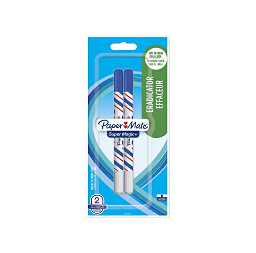 Paper Mate Correction Stift Super Magic und Tintenkiller | Blau | feine Schreibspitze | 2 Stück von PAPER MATE