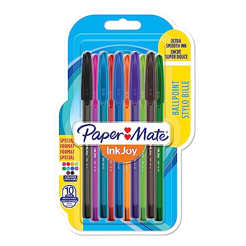 Paper Mate InkJoy Kugelschreiber | mittlere Schreibspitze (1,0mm) | gemischte Sonderfarben | 10 Stück von PAPER MATE