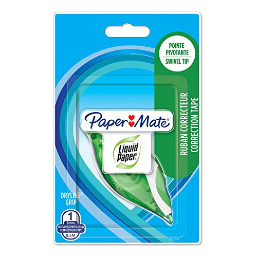 PAPER MATE Liquid Paper DryLine Grip-Korrekturband, grün von PAPER MATE