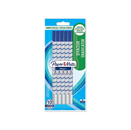 PAPER MATE Magic+ Tintenkiller, feine Schreibspitze, Blau, 8+2-Packung von PAPER MATE