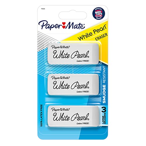 Paper Mate Weiß Pearl Radierer, groß 3-Count weiß von PAPER MATE