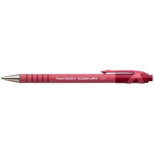 Papermate Flexgrip Elite Kugelschreiber (einziehbarer Pen, rot, grau, rot, stark, beidhändig) von PAPER MATE