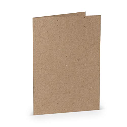 PAPERADO 10 Faltkarten DIN A5 - Kraftpapier - 220 g/m² - 14,8 x 21 cm - Blanko Doppelkarten Klappkarten Einladungskarten PAPERADO 10 Faltkarten DIN A5 - Kraftpapier - 220 g/m² - 14,8 x 21 cm - Blanko Doppelkarten Klappkarten Einladungskarten von PAPERADO