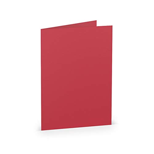 PAPERADO 100 Faltkarte DIN A6 Rot gerippt - Doppelkarte vorgefaltet 220 g/m² - 210 x 148 mm - Klappkarten Basteln Einladungskarten Hochzeit Kommunion PAPERADO 100 Faltkarte DIN A6 Rot gerippt - Doppelkarte vorgefaltet 220 g/m² - 210 x 148 mm - Klappkarten Basteln Einladungskarten Hochzeit Kommunion von PAPERADO