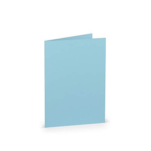 PAPERADO 25 Faltkarte DIN A6 Aqua gerippt Hell-Blau - Doppelkarte vorgefaltet 220 g/m² - 210 x 148 mm - Klappkarten Basteln Einladungskarten Hochzeit Kommunion PAPERADO 25 Faltkarte DIN A6 Aqua gerippt Hell-Blau - Doppelkarte vorgefaltet 220 g/m² - 210 x 148 mm - Klappkarten Basteln Einladungskarten Hochzeit Kommunion von PAPERADO