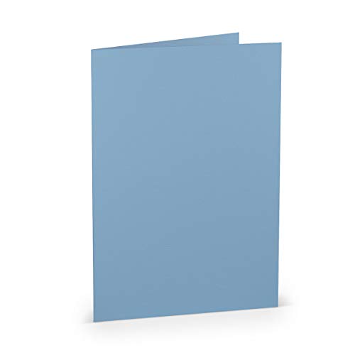 PAPERADO 25 Faltkarten DIN A5 - Dunkelblau gerippt Hell-Blau - 220 g/m² - 14,8 x 21 cm - Blanko Doppelkarten Klappkarten Einladungskarten PAPERADO 25 Faltkarten DIN A5 - Dunkelblau gerippt Hell-Blau - 220 g/m² - 14,8 x 21 cm - Blanko Doppelkarten Klappkarten Einladungskarten von PAPERADO