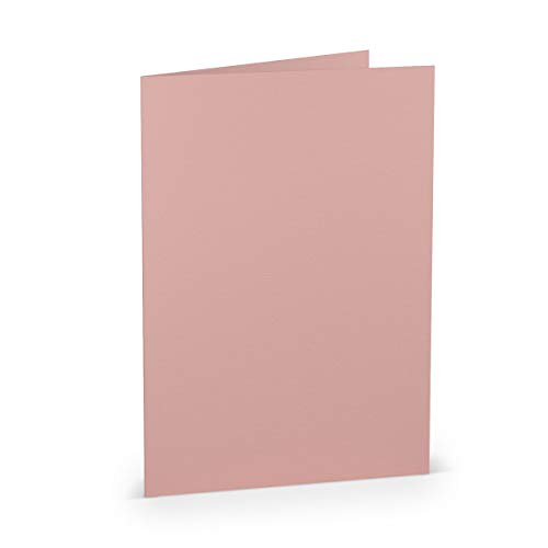 PAPERADO 25 Faltkarten DIN A5 - Rose gerippt Alt-Rosa - 220 g/m² - 14,8 x 21 cm - Blanko Doppelkarten Klappkarten Einladungskarten PAPERADO 25 Faltkarten DIN A5 - Rose gerippt Alt-Rosa - 220 g/m² - 14,8 x 21 cm - Blanko Doppelkarten Klappkarten Einladungskarten von PAPERADO