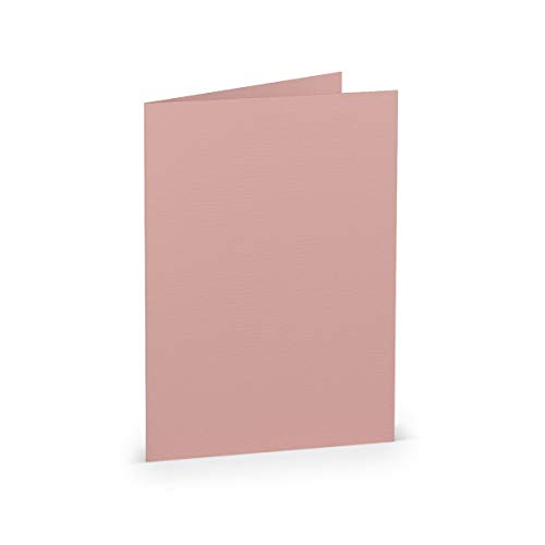 PAPERADO 25 Faltkarten DIN B6 Rose gerippt Alt-Rosa - Doppelkarten vorgefaltet blanko 220 g/m² - 12 x 16,9 cm - Klappkarten Basteln Einladungskarten Hochzeit Kommunion PAPERADO 25 Faltkarten DIN B6 Rose gerippt Alt-Rosa - Doppelkarten vorgefaltet blanko 220 g/m² - 12 x 16,9 cm - Klappkarten Basteln Einladungskarten Hochzeit Kommunion von PAPERADO