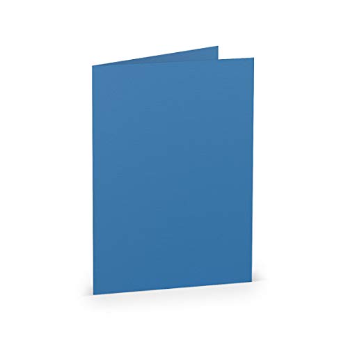 PAPERADO 25 Faltkarten DIN B6 - Stahlblau gerippt Royal-Blau - 220 g/m² - 12 x 16,9 cm - Blanko Doppelkarten Klappkarten Basteln Einladungskarten PAPERADO 25 Faltkarten DIN B6 - Stahlblau gerippt Royal-Blau - 220 g/m² - 12 x 16,9 cm - Blanko Doppelkarten Klappkarten Basteln Einladungskarten von PAPERADO
