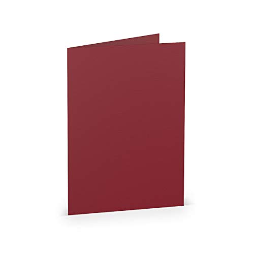 PAPERADO 50 Faltkarte DIN A6 Rosso gerippt Dunkel-Rot - Doppelkarte vorgefaltet 220 g/m² - 210 x 148 mm - Klappkarten Basteln Einladungskarten Hochzeit Kommunion PAPERADO 50 Faltkarte DIN A6 Rosso gerippt Dunkel-Rot - Doppelkarte vorgefaltet 220 g/m² - 210 x 148 mm - Klappkarten Basteln Einladungskarten Hochzeit Kommunion von PAPERADO
