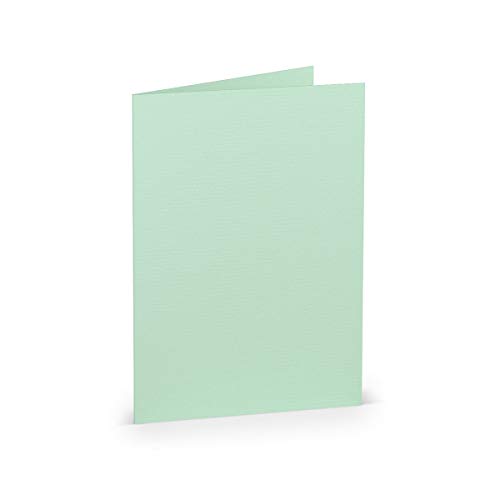 PAPERADO 50 Faltkarten DIN B6 - Mint gerippt Eukalyptus Hell-Grün - 220 g/m² - 12 x 16,9 cm - Blanko Doppelkarten Klappkarten Basteln Einladungskarten PAPERADO 50 Faltkarten DIN B6 - Mint gerippt Eukalyptus Hell-Grün - 220 g/m² - 12 x 16,9 cm - Blanko Doppelkarten Klappkarten Basteln Einladungskarten von PAPERADO