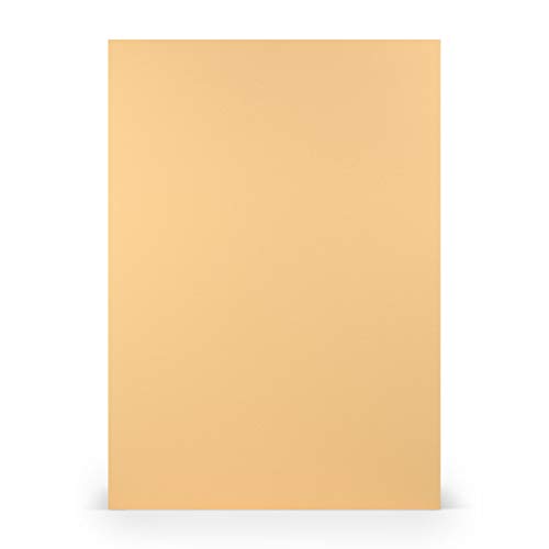 PAPERADO 50x Tonpapier DIN A4 - Melon gerippt Lachs Gelb 160 g/m² Papierbögen - Bastelpapier in 29,7 x 21 cm Malen, Basteln & Drucken von PAPERADO