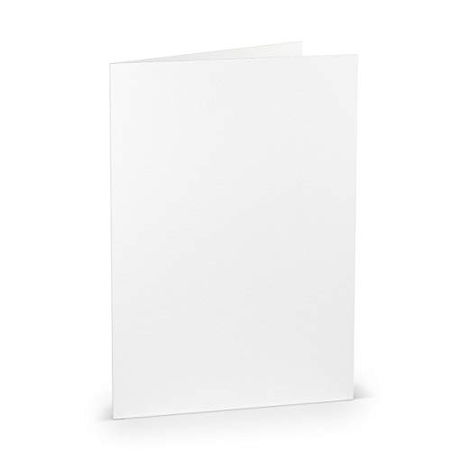 PAPERADO 75 Faltkarten DIN A5 - Weiß gerippt - 220 g/m² - 14,8 x 21 cm - Blanko Doppelkarten Klappkarten Einladungskarten PAPERADO 75 Faltkarten DIN A5 - Weiß gerippt - 220 g/m² - 14,8 x 21 cm - Blanko Doppelkarten Klappkarten Einladungskarten von PAPERADO
