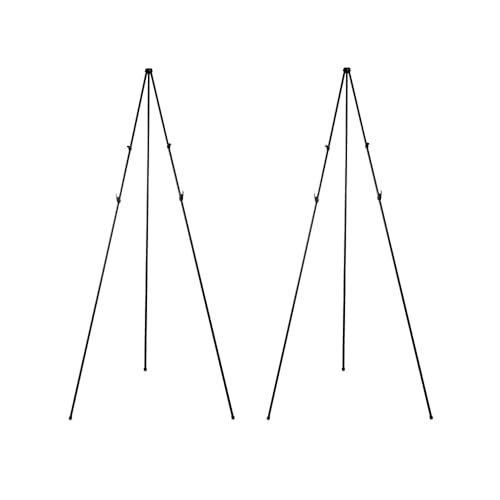 Tragbarer Staffelei-Ständer für Poster, leichtes Stativ-Display mit zusammenklappbarem Design, stabiler schwarzer Stahlrahmen, hält bis zu 2,3 kg, ideal für Veranstaltungen, Kunst und Beschilderung, 2 Tragbarer Staffelei-Ständer für Poster, leichtes Stativ-Display mit zusammenklappbarem Design, stabiler schwarzer Stahlrahmen, hält bis zu 2,3 kg, ideal für Veranstaltungen, Kunst und Beschilderung, 2 von PAPERAW