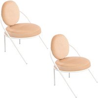 meet powered by PAPERFLOW Sessel SATURNE elfenbein weiß Stoff 70,0 x 73,0 x 88,0 cm, 2 St. von meet powered by PAPERFLOW