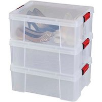 3 PAPERFLOW CLIP`N STORE Aufbewahrungsboxen 27,0 l transparent 50,0 x 39,0 x 20,0 cm von PAPERFLOW