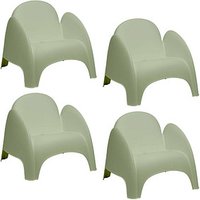 4 PAPERFLOW Sessel DUMBO grün Kunststoff von PAPERFLOW