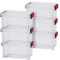 6 PAPERFLOW CLIP`N STORE Aufbewahrungsboxen 5,0 l transparent 29,0 x 19,0 x 15,1 cm von PAPERFLOW