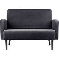 PAPERFLOW 2-Sitzer Sofa LISBOA anthrazit schwarz Stoff von PAPERFLOW