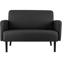 PAPERFLOW 2-Sitzer Sofa LISBOA schwarz Kunstleder von PAPERFLOW