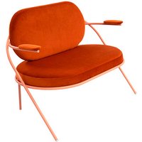 meet powered by PAPERFLOW 2-Sitzer Sofa SATURNE rost rosa Stoff von meet powered by PAPERFLOW